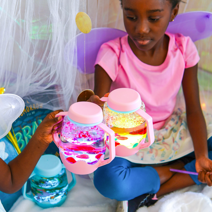 Sensory Light-Up Play Jar - Light Pink