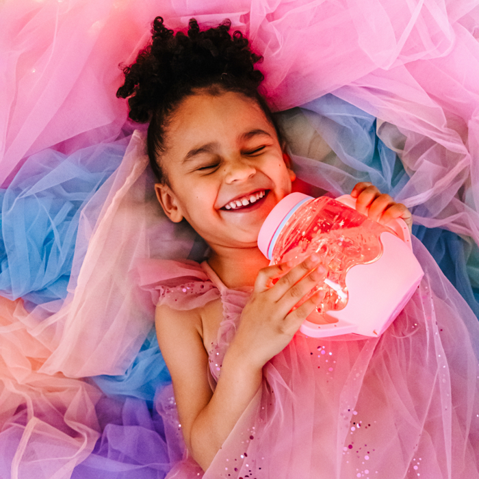 Sensory Light-Up Play Jar - Light Pink