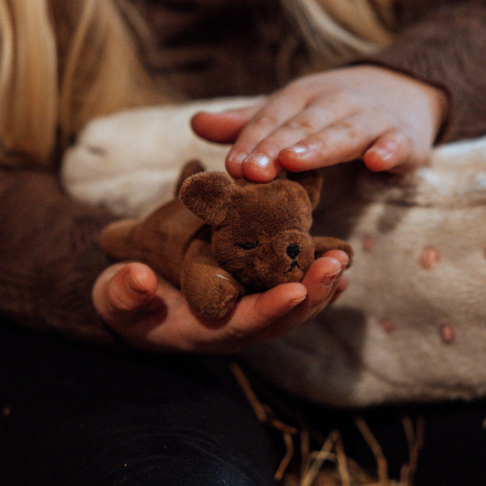 Plush Dog with Two Puppies