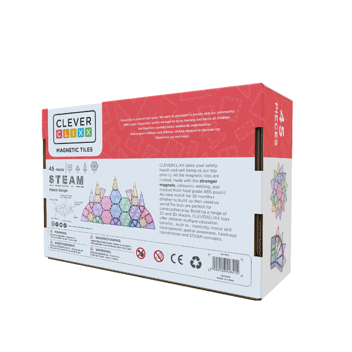 Cleverclixx | Pastel Geo Pack, 45 pcs