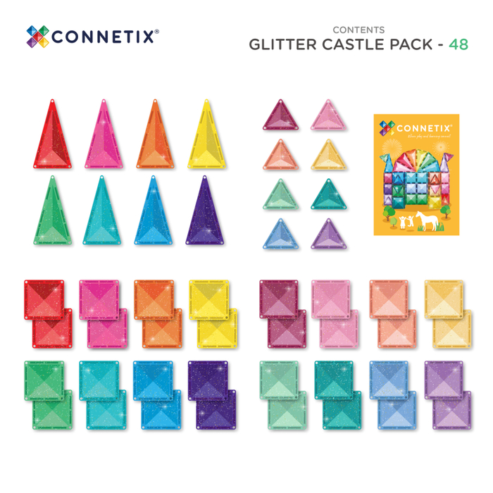 CONNETIX | Glitter Castle Pack, 48 pcs