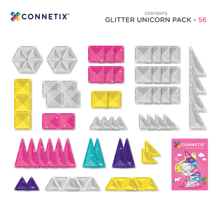 CONNETIX | Glitter Unicorn, 56 pcs