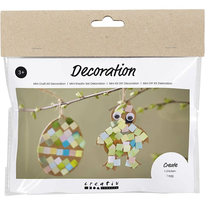 DIY Easter Craft - Mosaic Easter Ornaments, 2 pcs