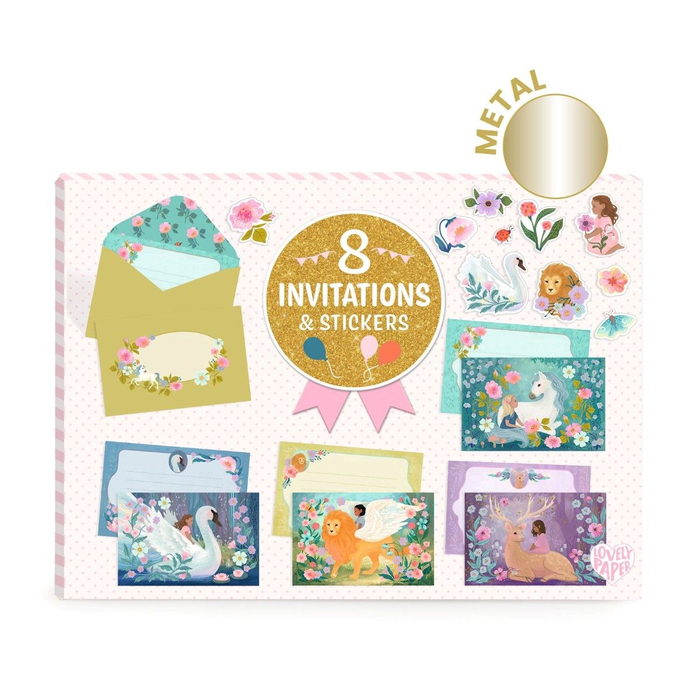 Birthday Invitations - Fantasy World, 8 pcs