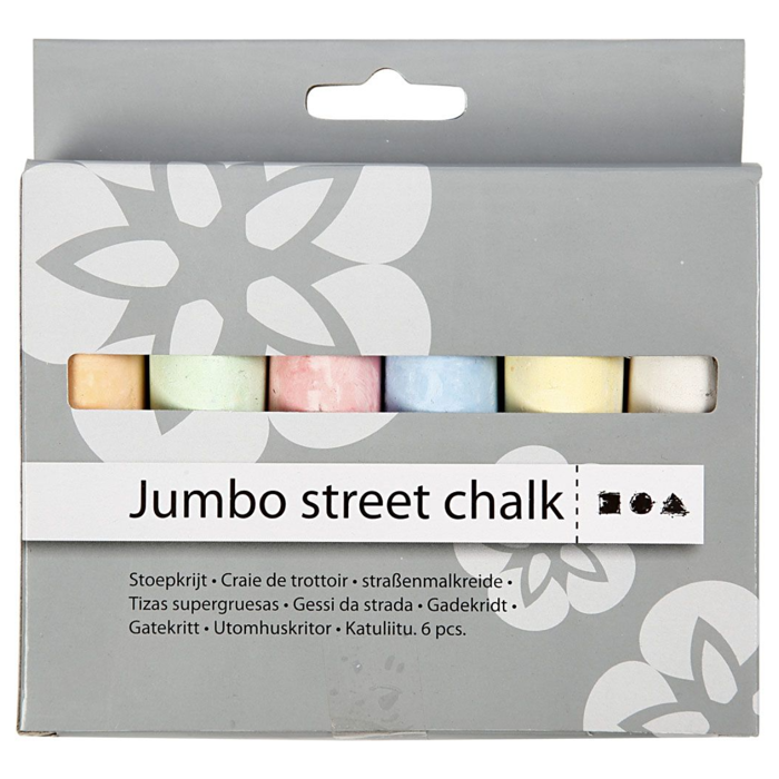 Box of Sidewalk Chalk, 6 pcs