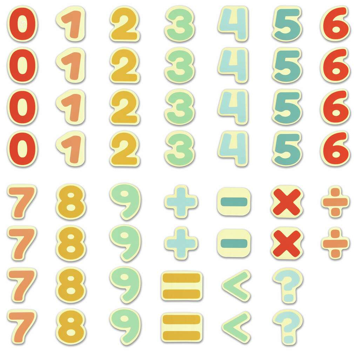 Magnetic Numbers & Symbols, 54 pcs