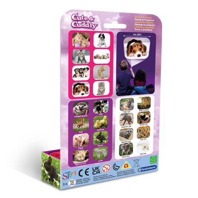 Torch Projector with Slides - Cute Cuddly Animals