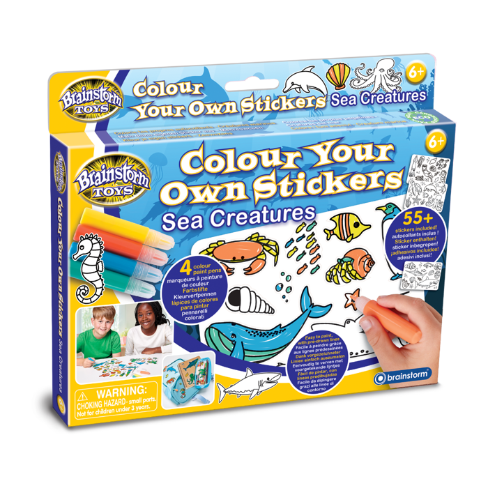 Colour Your Own Stickers - Sea Creatures