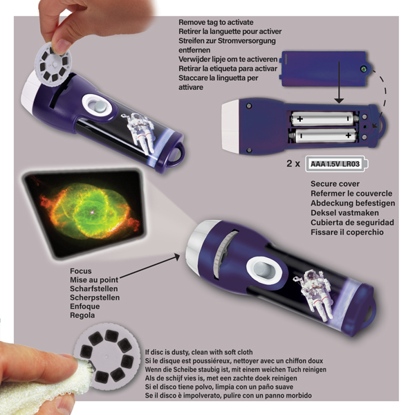 Torch Projector with Slides - Space