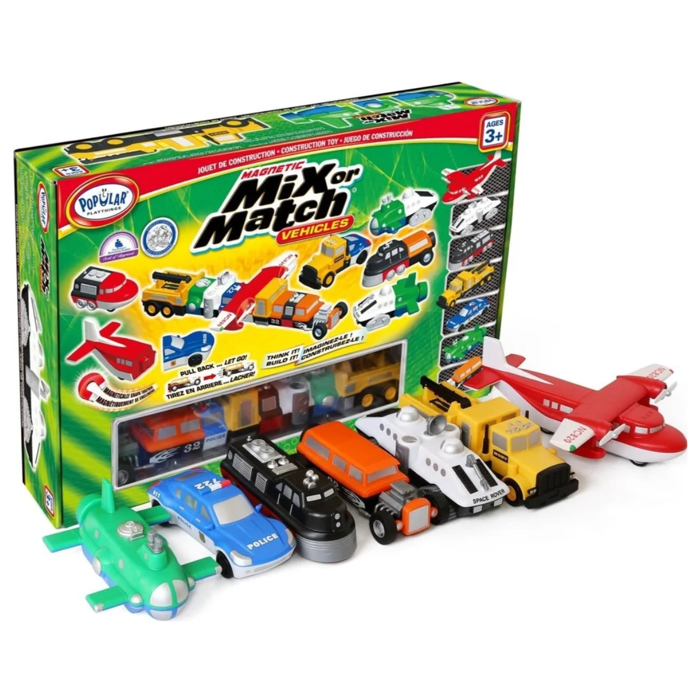 Magnetic Mix & Match Vehicles, 21 pcs