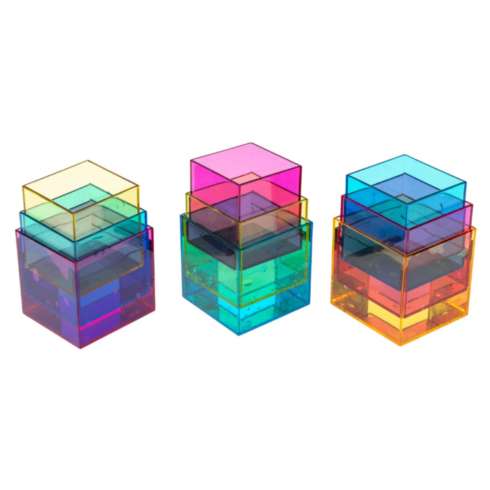 Translucent Colour Boxes, 27 pcs
