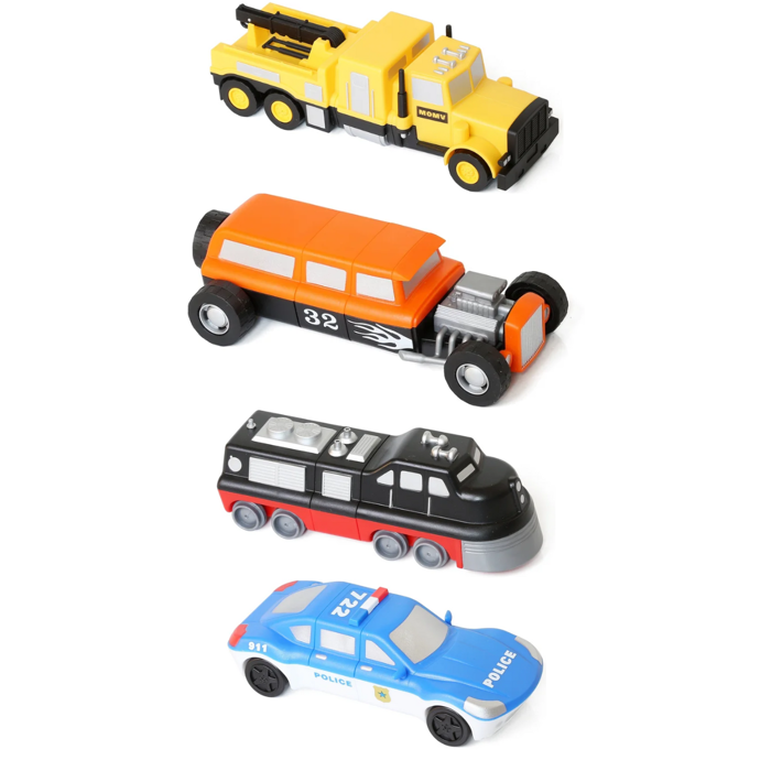 Magnetic Mix & Match Vehicles, 21 pcs