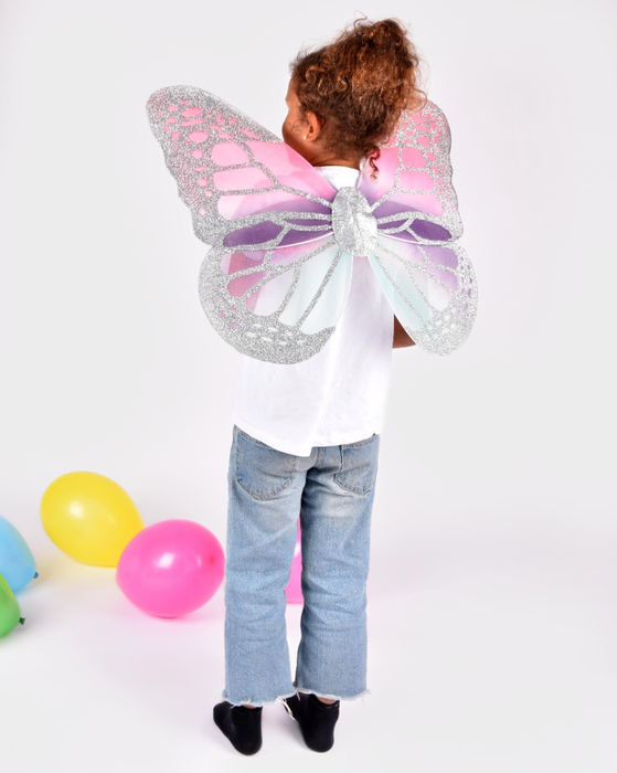 Set of Silver Glitter Wings