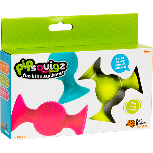Pip Squigz Sensory Suction Toy, 3 pcs