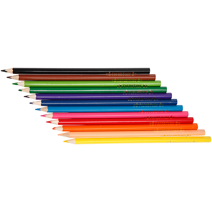 Coloured Pencils - Assorted Colours, 12 pcs