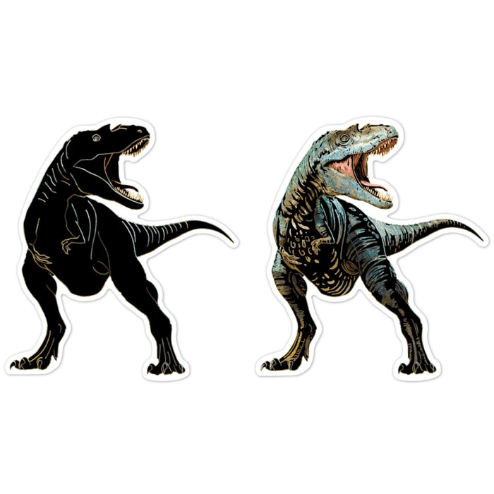 Scratch Art Stickers - Dinosaurs, 4 pcs