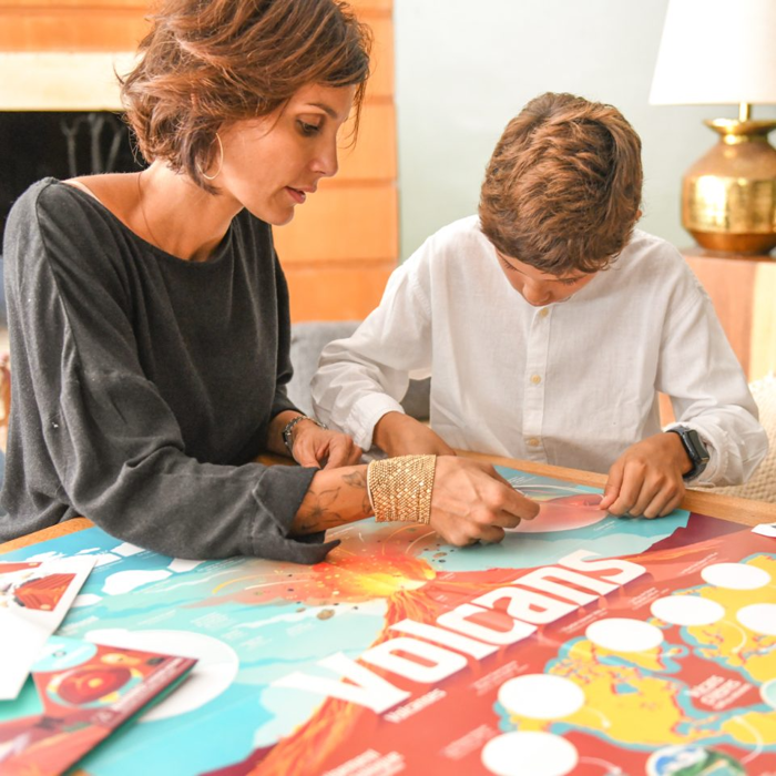 Learn & Discover Sticker Poster - Volcanoes