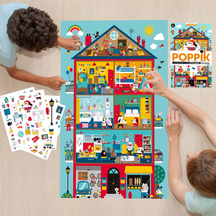Learn & Discover Sticker Poster - At Home