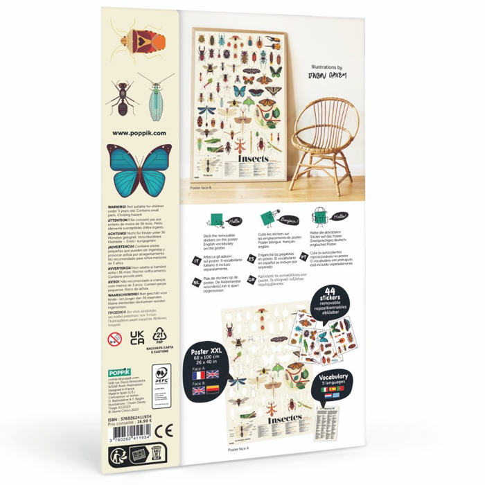 Learn & Discover Sticker Poster - Insects