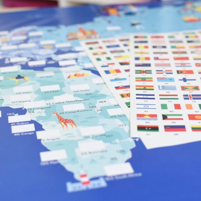 Learn & Discover Sticker Poster - World Flags