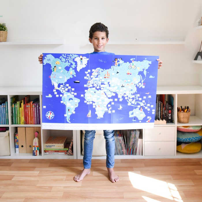 Learn & Discover Sticker Poster - World Flags