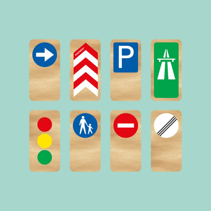 Car Track Accessories - Traffic Signs, 8 pcs