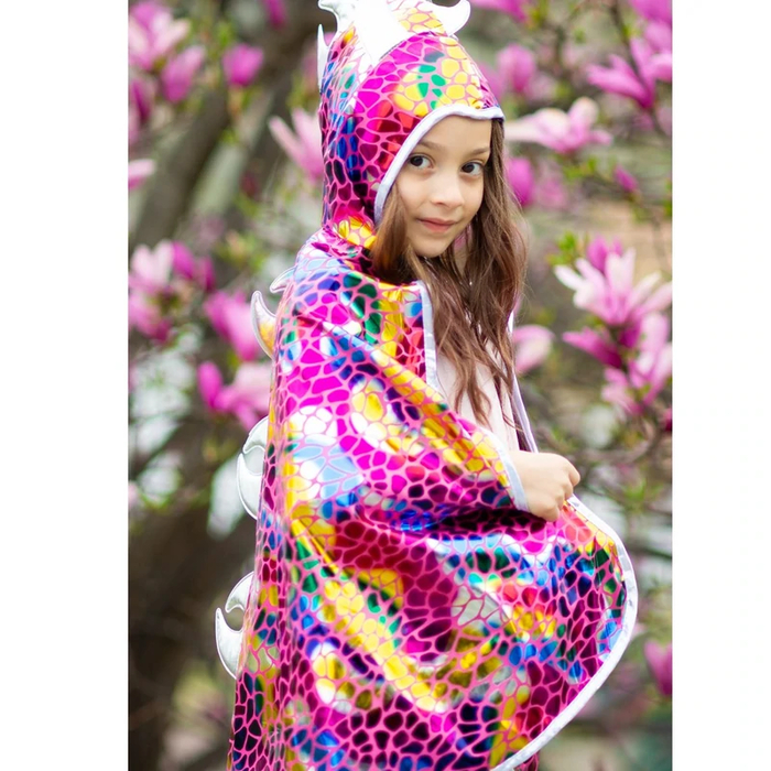 2-in-1 Dragon/Knight Cape, Size 5-6 yrs