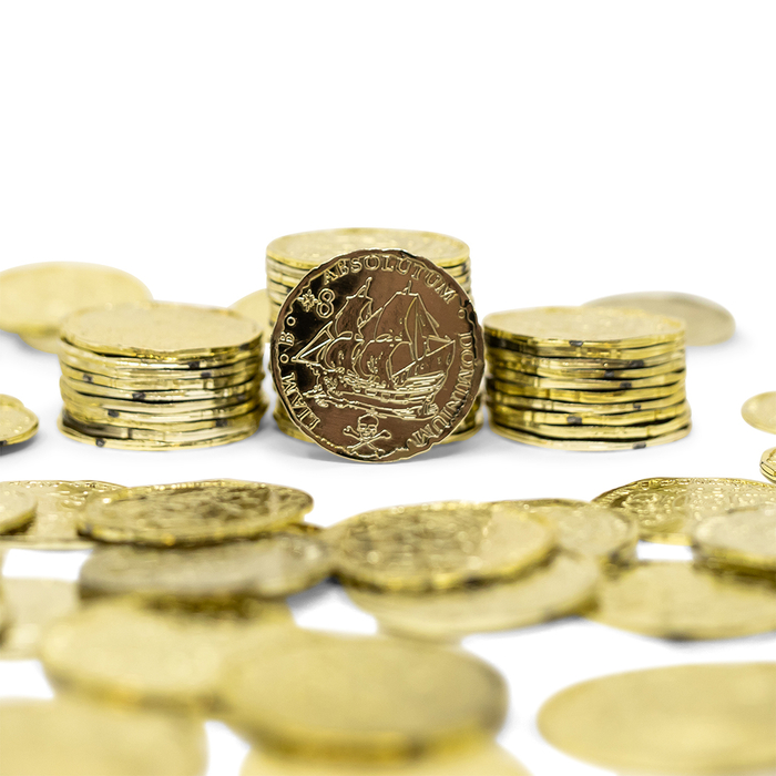 Plastic Pirate Coins, 72 pcs