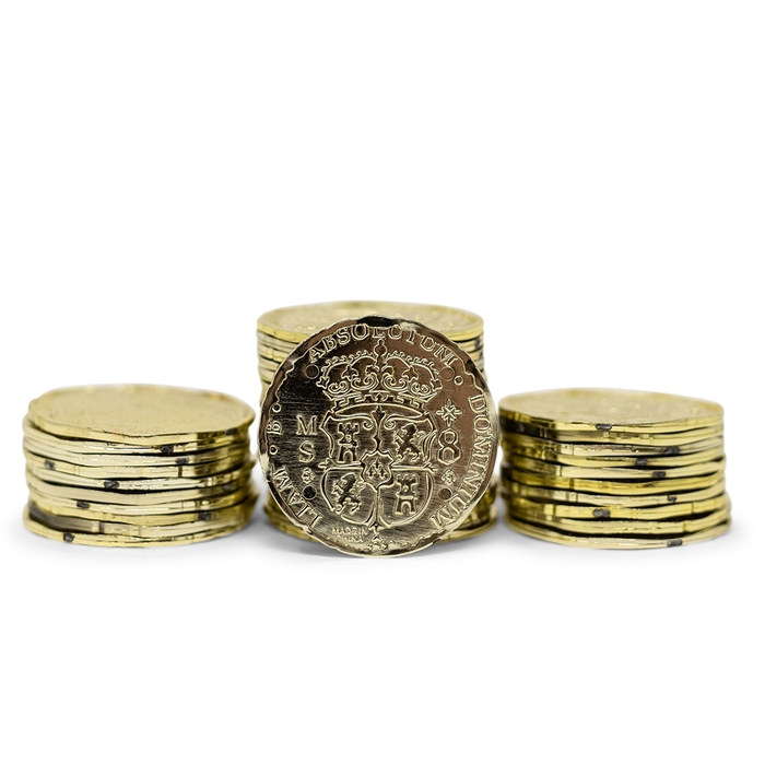 Plastic Pirate Coins, 72 pcs