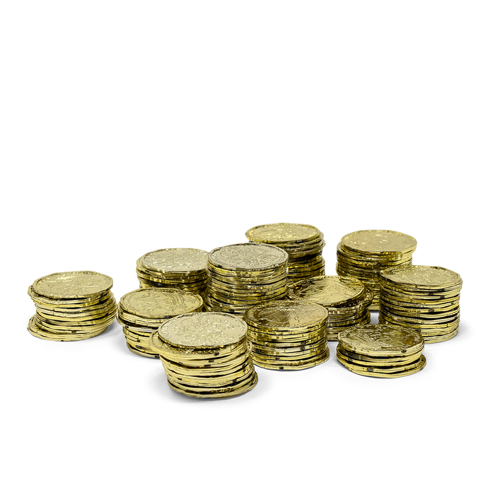 Plastic Pirate Coins, 72 pcs