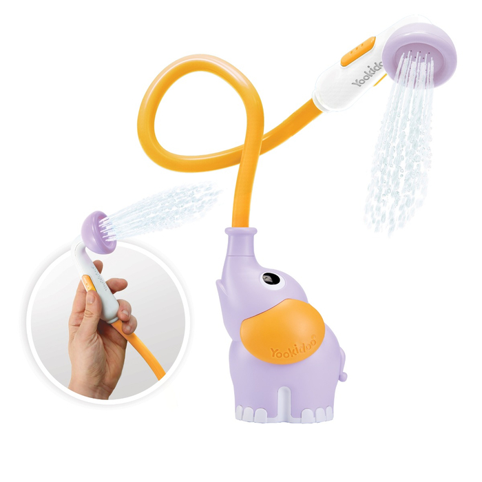 Elephant Battery-Powered Baby Shower Set, Purple