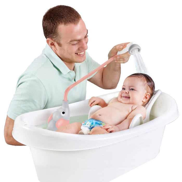 Elephant Battery-Powered Baby Shower Set, Pink