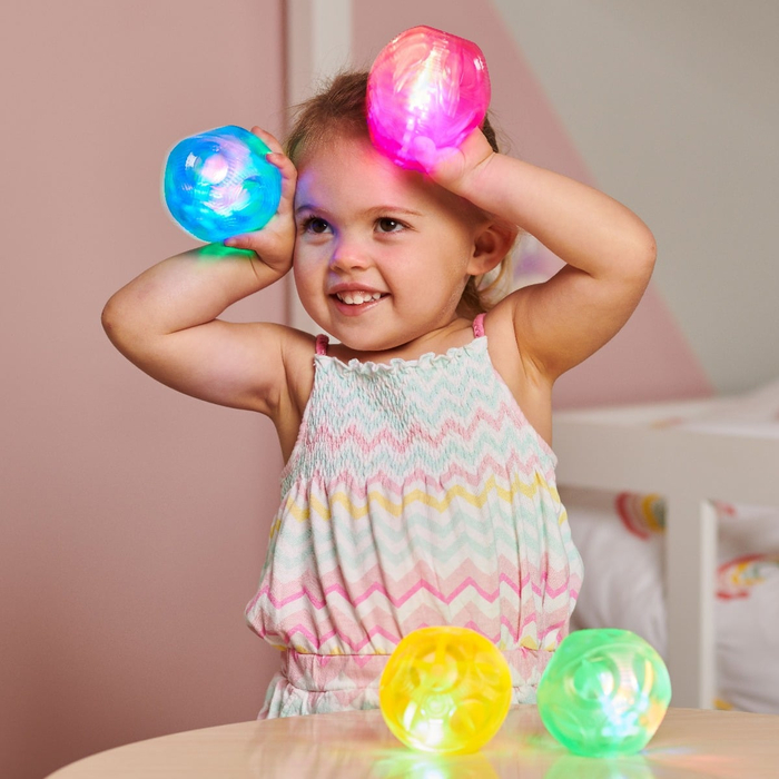 Sensory Flashing Bouncy Balls, 4 pcs
