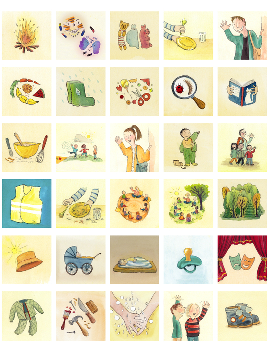Extra Pictograms - School and Daycare, 30 Cards