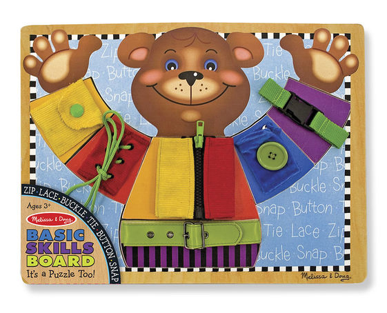 Basic Skills Puzzle Board - Dress the Bear
