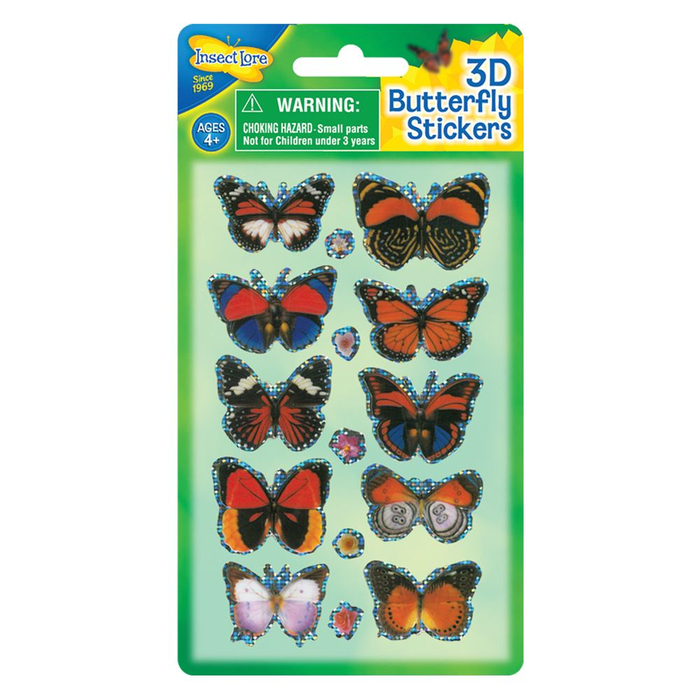 3D Butterfly Stickers, 1 sheet