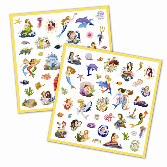 Stickers - Mermaids, 160 pcs