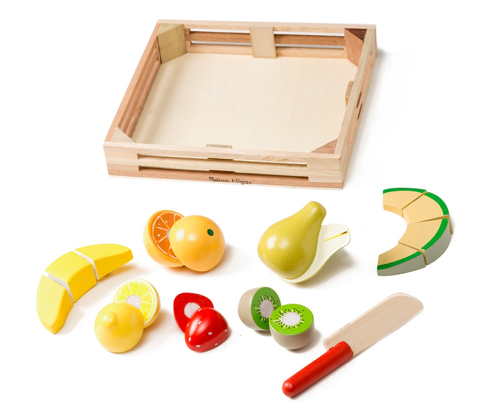Play Food - Wooden Crate with Fruit