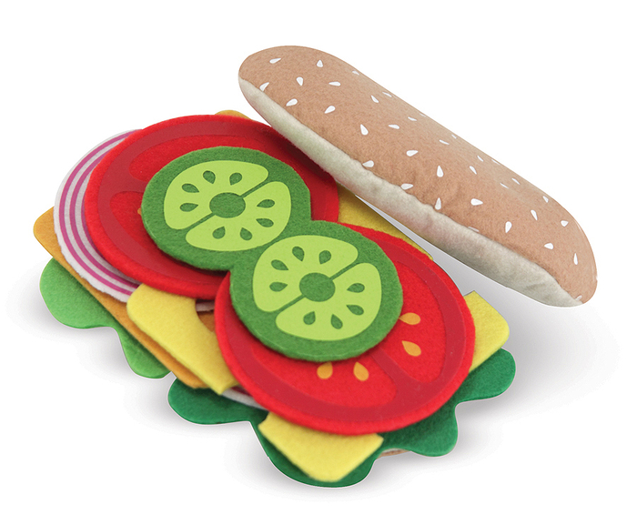 Play Food - Felt Sandwich Play Set, 33 pcs