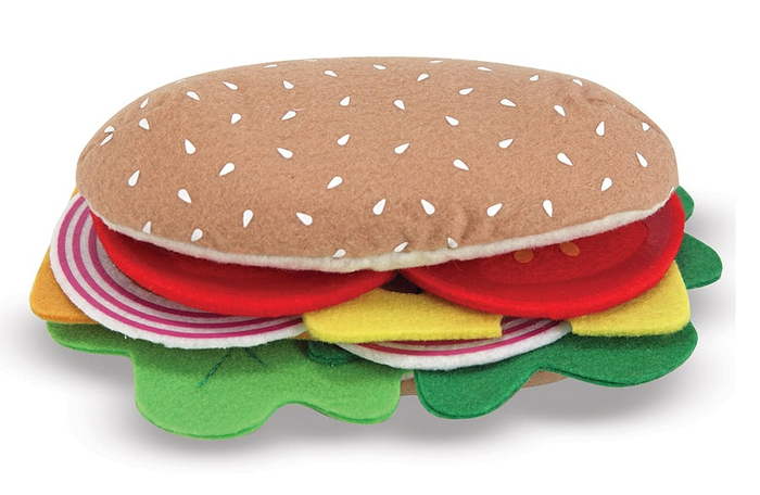 Play Food - Felt Sandwich Play Set, 33 pcs