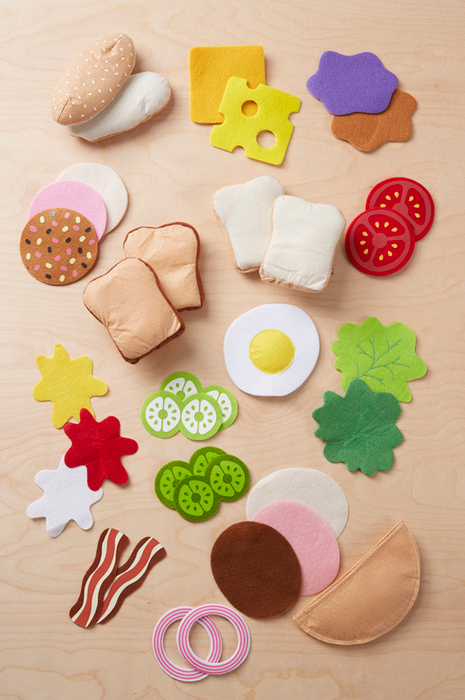 Play Food - Felt Sandwich Play Set, 33 pcs