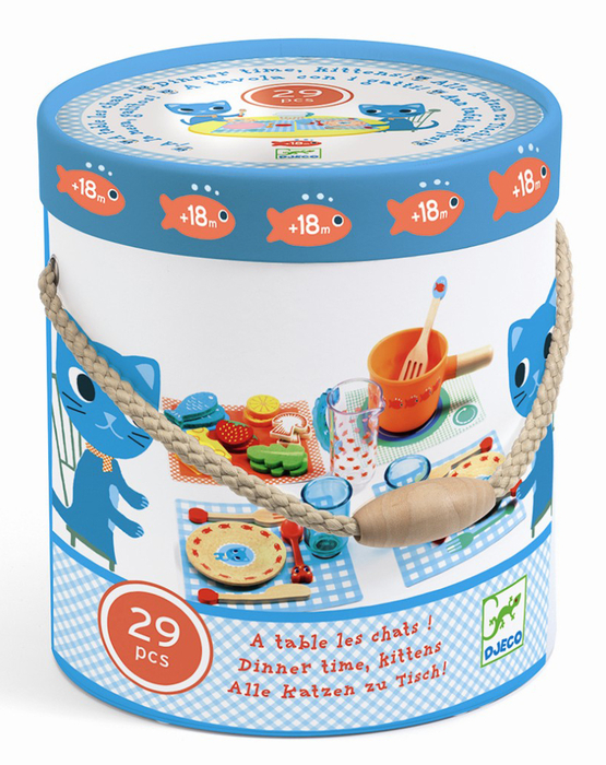 Play Food - Dinner Time, Kittens Play Set, 29 pcs