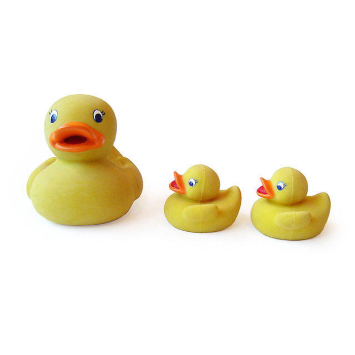 Rubber Ducks in Mesh Bag, Soft Natural Rubber