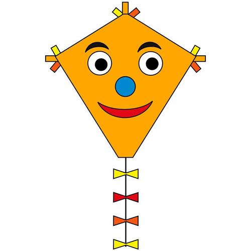 Kite - 45x50 cm incl. Tail and 1 Line
