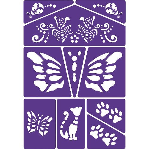 Face Paint Stencils - Cat & Butterfly