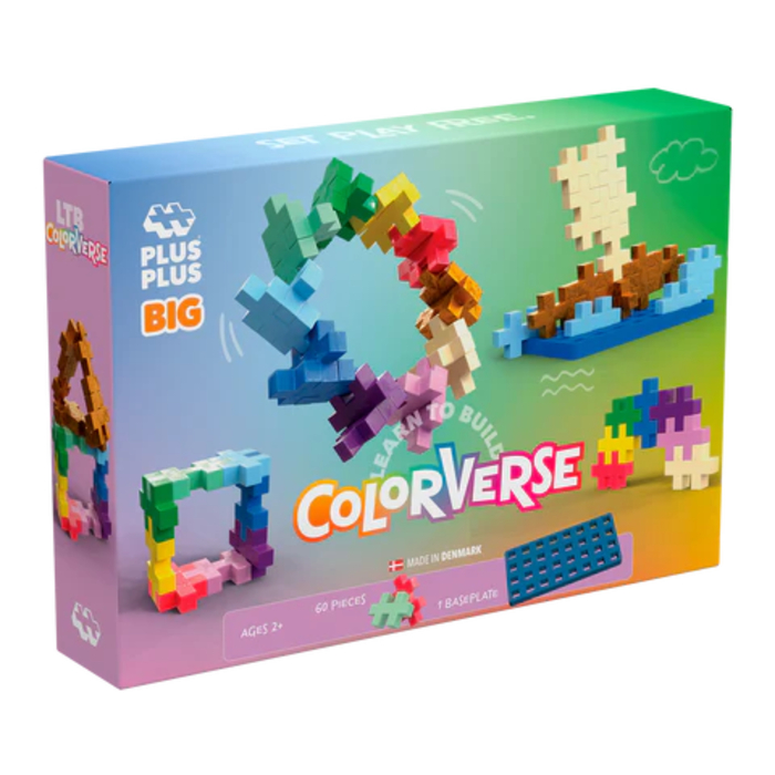 Plus-Plus BIG - Learn to Build Colorverse, 60 pcs