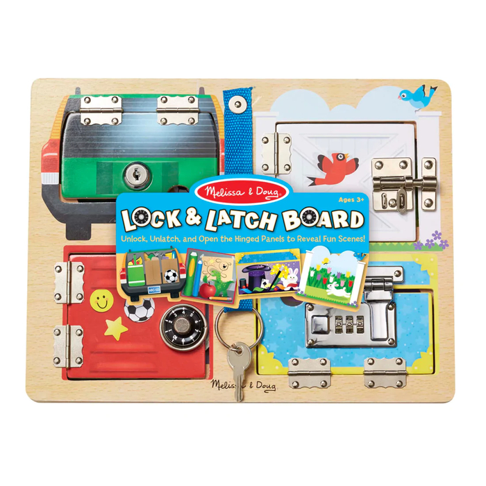 Lock & Latch Board with Hinged Panels