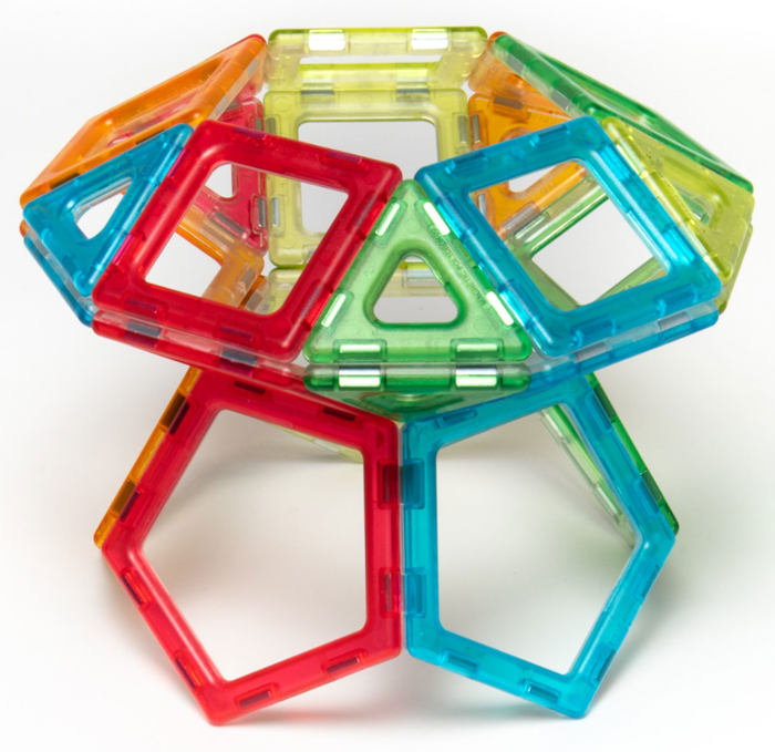 Polydron Magnetic Play Set - Translucent, 100 pcs