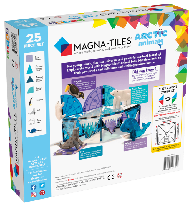 Magna-Tiles | Arctic Animals, 25 pcs