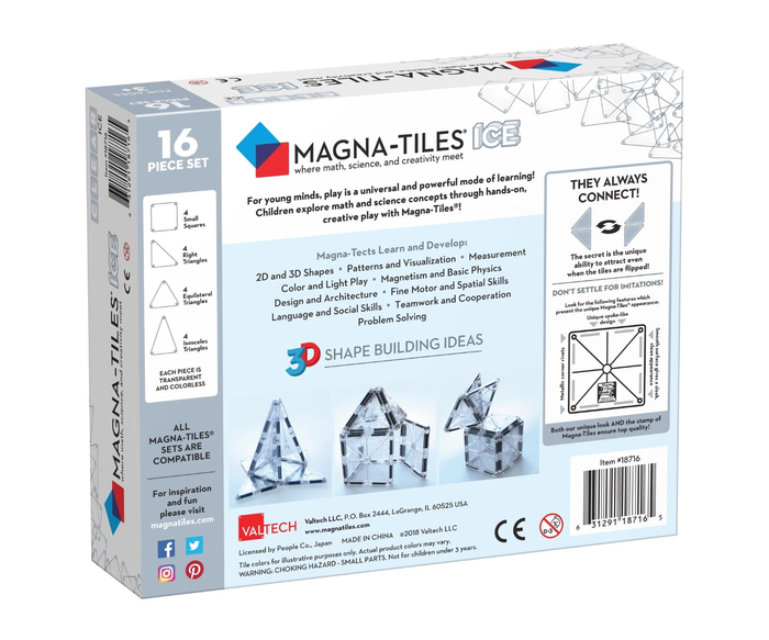 Magna-Tiles | Ice, 16 pcs